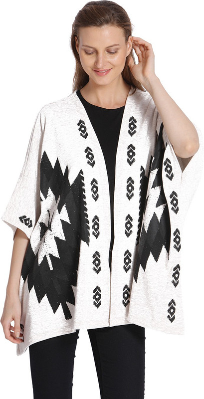 Vero Moda Women No Closure Printed Cardigan