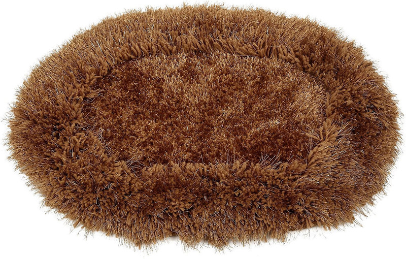 pragee Brown Silk Area Rug(44 cm  X 61 cm)