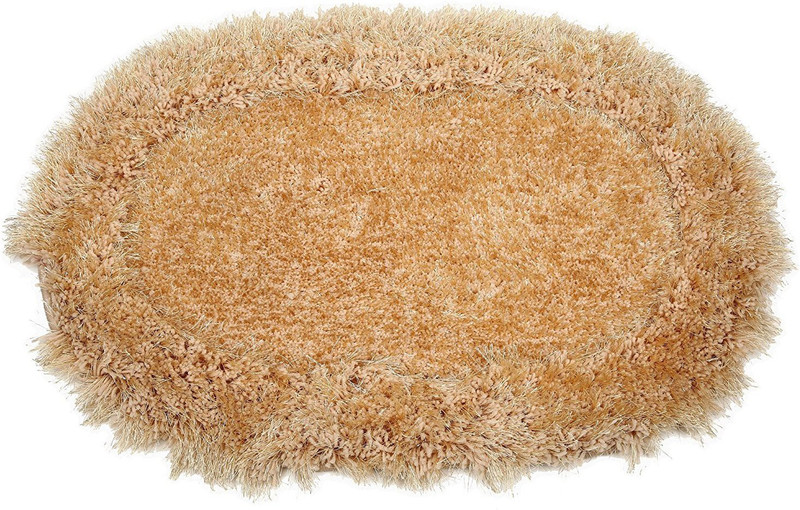 pragee Beige Silk Area Rug(54 cm  X 79 cm)