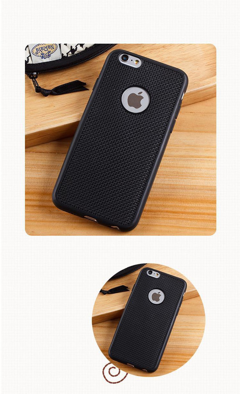 kakooze Back Cover for Radiating Case For iPhone 6S (4.7) New Hollow Net Design Ultra thin Silicone(black, Silicon)