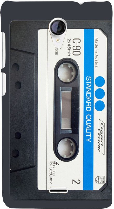 Snapdilla Back Cover for Micromax Unite 2 A106, Micromax A106 Unite 2(Vintage Compact Tape Recorder Black Cassette Music Lovers Designer Case)