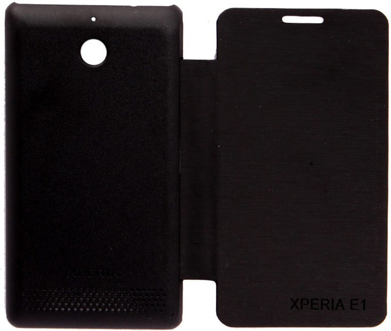 Coverage Flip Cover for Sony Xperia E1(Black)