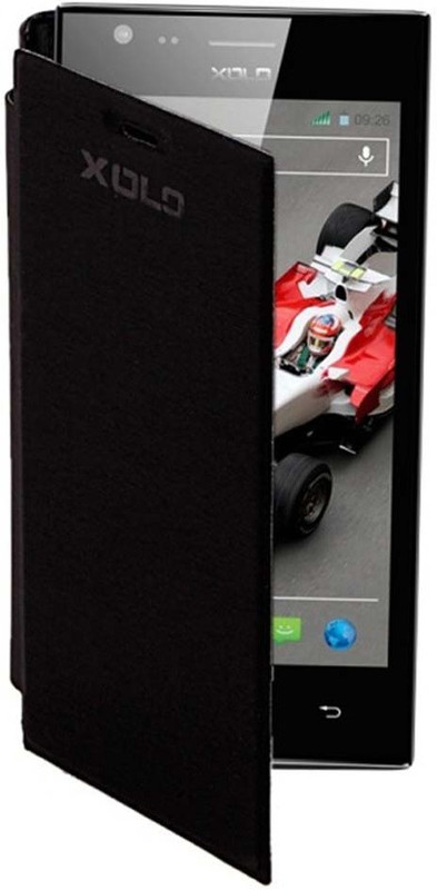 COVERNEW Flip Cover for XOLO A500 Club(Black)