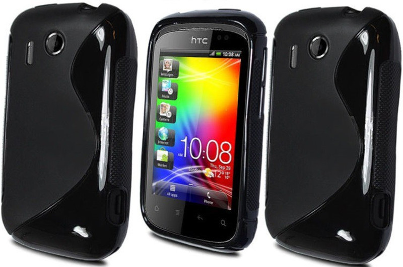 S Case Back Cover for HTC Explorer(Black, Grip Case)