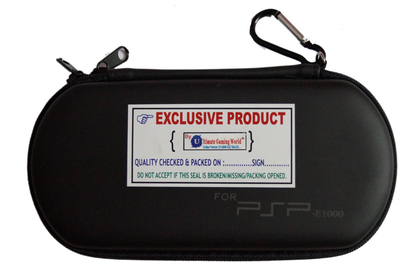 Ultimate Gaming World Pouch for Sony PSP 1000,2000,3000 and E1000/4, Zip Pouch(Black, Rubber)