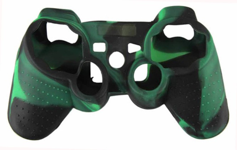 Hytech Plus Sleeve for PS3(Black, Green, Rubber)