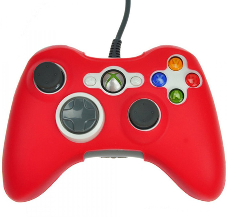 Hytech Plus Sleeve for Xbox 360(Red, Rubber)