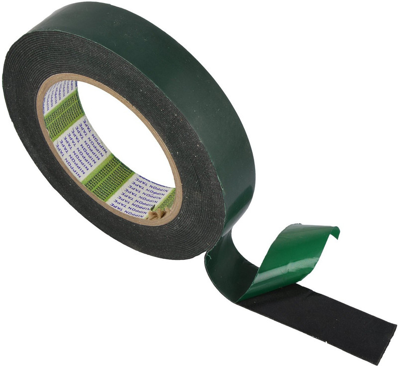 bapna double sided hand handeld foam tape (manual)(Set of 1, green linear black foam)