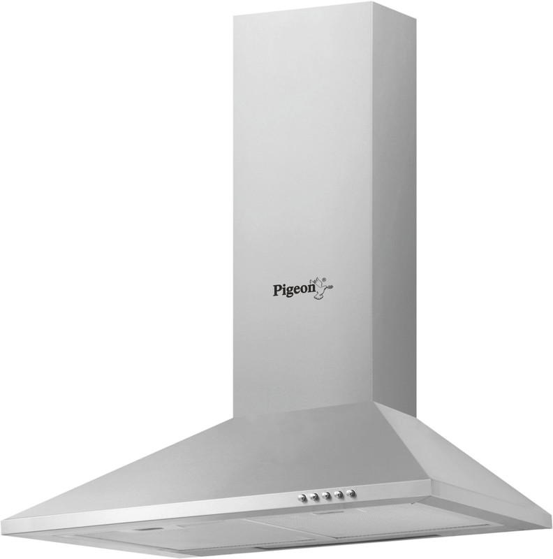 Pigeon Sterling LX Wall Mounted Chimney(Silver 600 CMH)