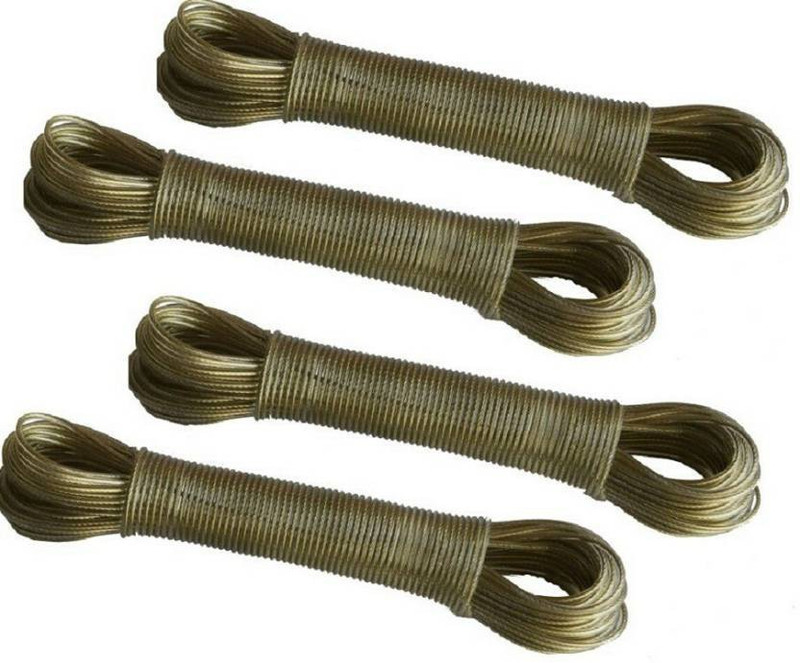 bajrang Cloth Steel rope 10m(pack of 4) Plastic, Steel Clothesline(10 m)