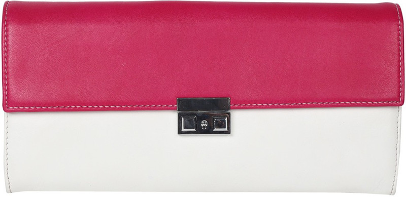 JL Collections Casual White, Pink Clutch