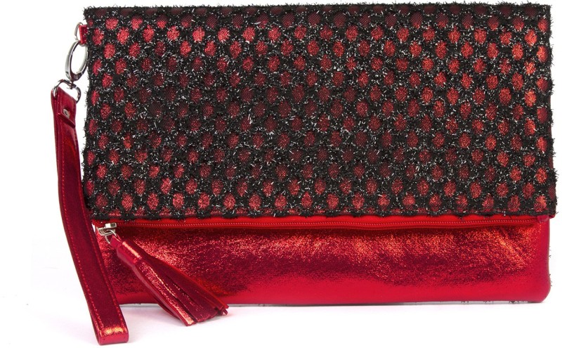 Rysha Casual Red, Black Clutch