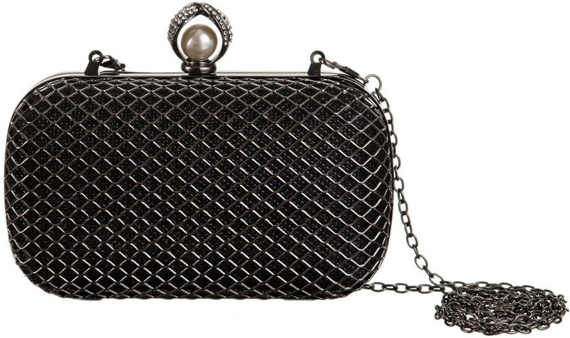 Peaubella Party Black Clutch