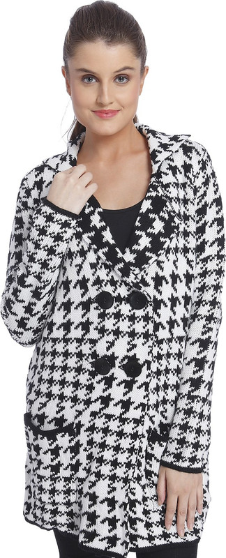 Vero Moda Acrylic Blend Houndstooth Coat Vero Moda Acrylic Blend Houndstooth Coat