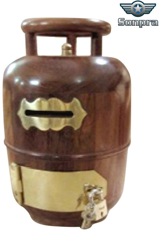 Sonpra Wooden Gas Cylinder Coin Bank(Brown) RS.369 (65.00% Off) - Flipkart