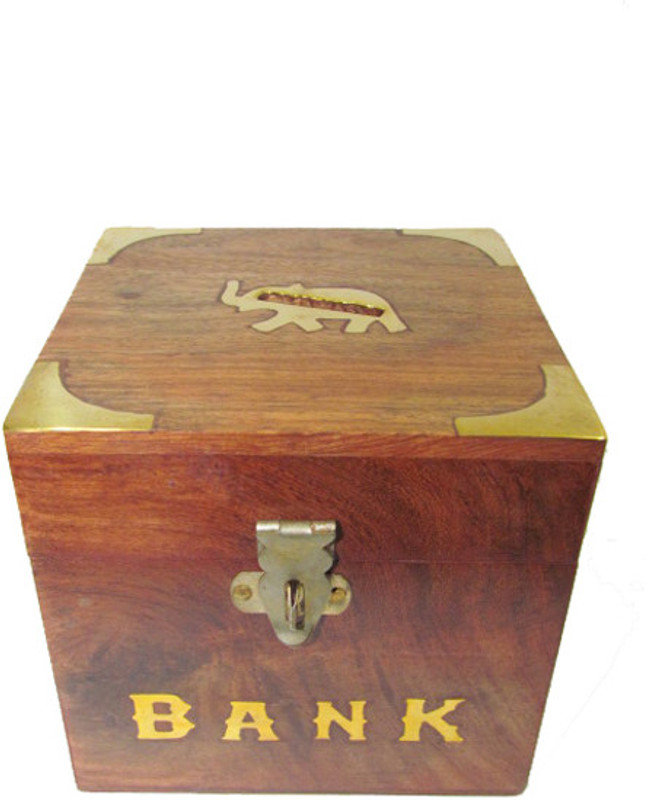 SC Handicrafts SCHCB14 Coin Bank(Brown, Brass)