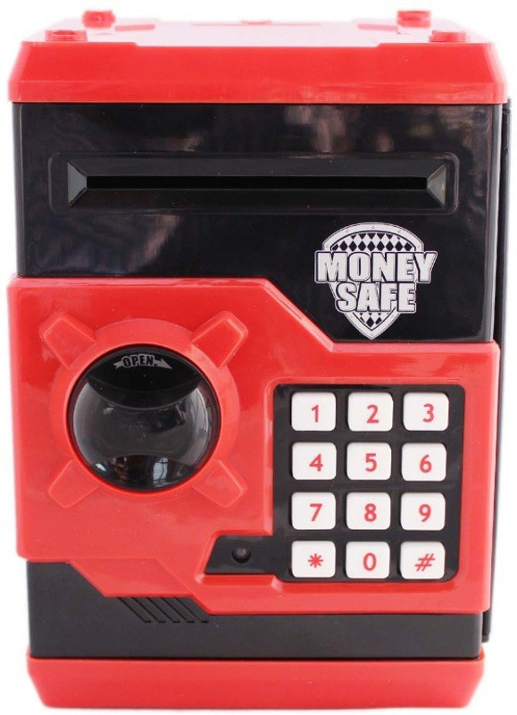 Turban Toys Money Safe Piggy Password ATM Machine Saving Coin Bank(Red, Black) RS.999 (68.00% Off) - Flipkart