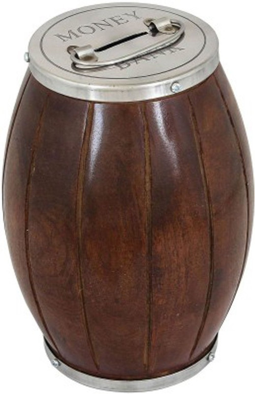 R R HANDICRAFT DH100 Coin Bank(Brown)