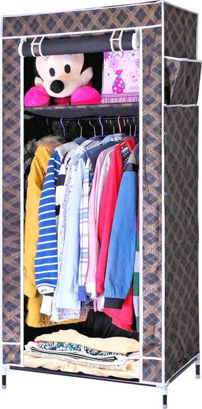 Evana Small Black Plaid Carbon Steel Collapsible Wardrobe(Finish Color - Black) RS.999 (57.00% Off) - Flipkart