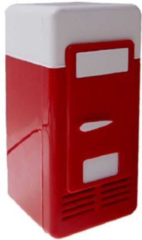 Shrih SH - 03046 Desktop USB Mini Fridge 5 L Compact Refrigerator(Red, White)