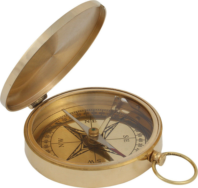Artshai 3 inch Golden Compass(Gold)