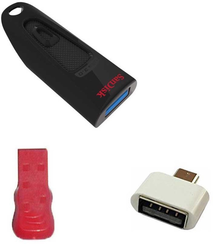 SanDisk 32 GB USB 3.0 Pendrive with OTG Adapter and Card reader Combo Set