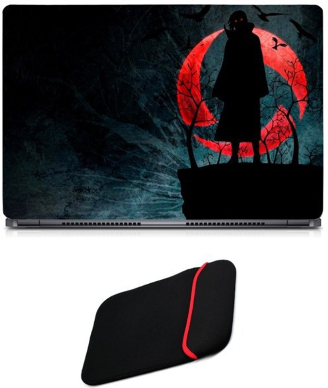 Skin Yard Nightcore Ghost Laptop Skin/Decal with Reversible Laptop Sleeve - 15.6 Inch Combo Set