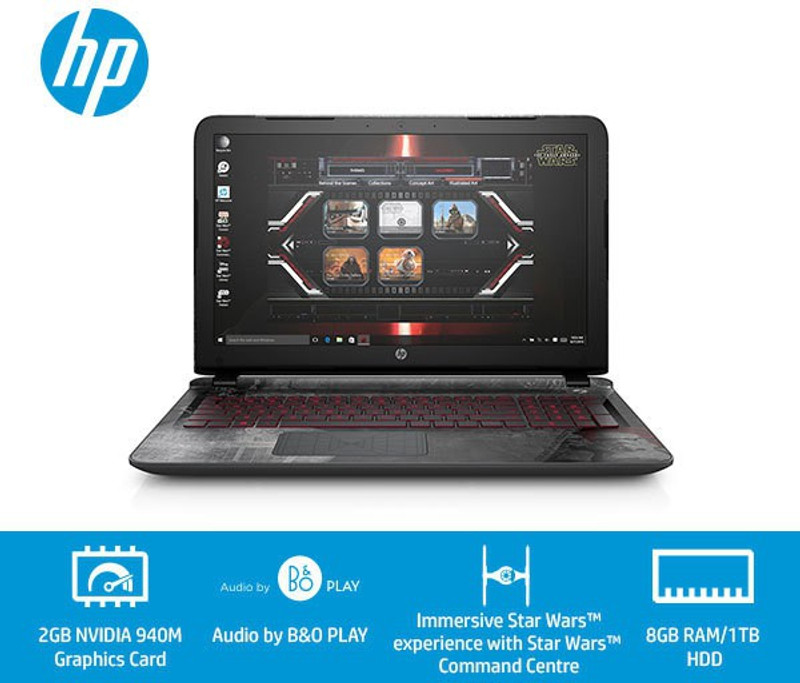 HP Star Wars Special Edition Core i5 6th Gen - (8 GB/1 TB HDD/8 GB SSD/Windows 10 Home/2 GB Graphics) 15-AN003TX Laptop(15.6 inch, Black, 2.19 kg)