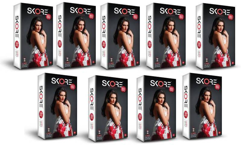 Skore Not Out Combo 10 x 9 Condom(Set of 9, 90S) RS.497 (30.00% Off) - Flipkart