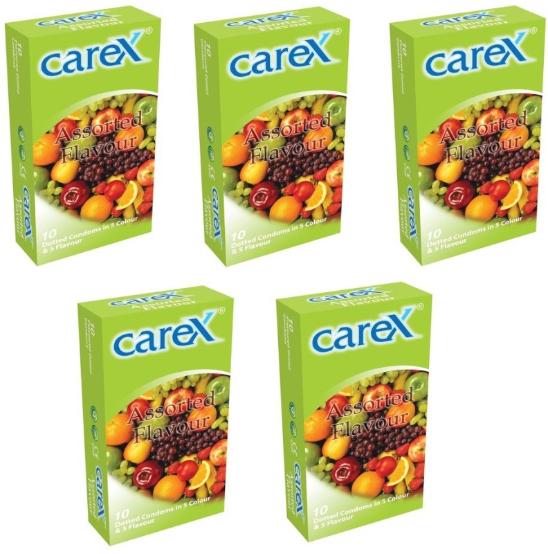 Carex Assorted Flavours x 5 Condom(Set of 5, 50S)