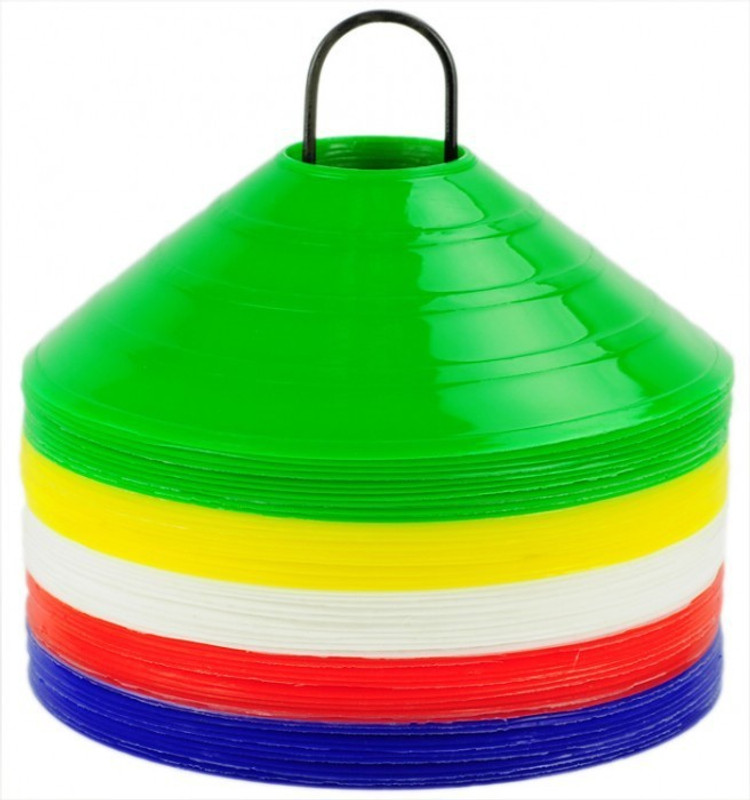 Sahni Sports Space Marker Pack of 50(Red, Yellow, Blue, White, Orange, Green)