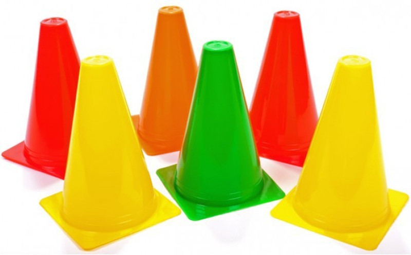 CW Cone Marker Pack of 6(Multicolor)