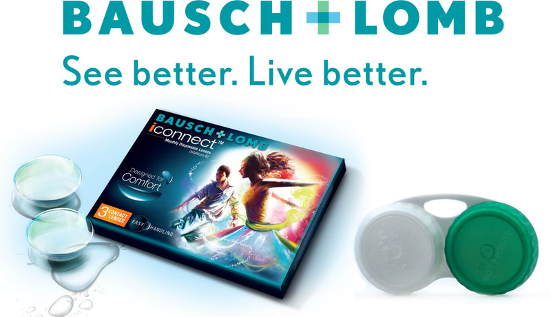 Bausch & Lomb Iconnect With Lens Case By Visions India Monthly Contact Lens(-2.75, Clear, Pack of 3)