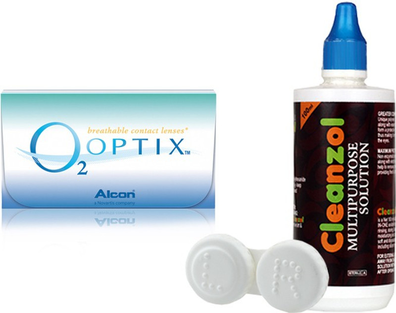 Alcon O2Optix with LensCareKit By Visionsindia Monthly(-2.50, Contact Lenses, Pack of 6)