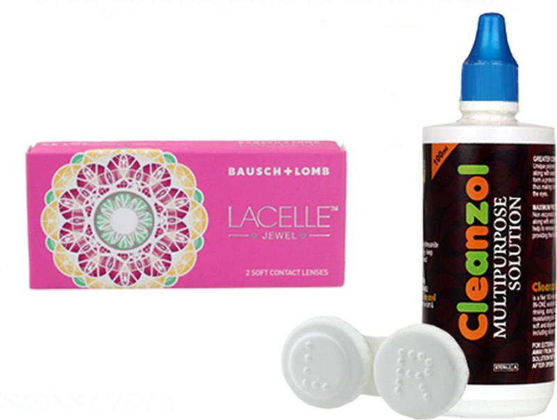 Bausch & Lomb Lacelle Jewel With LensCareKit By VisionsIndia Monthly(Brown-0.00, Colored Contact Lenses, Pack of 2) Bausch & Lomb Lacelle Jewel With LensCareKit By VisionsIndia Monthly(Brown-0.00, Colored Contact Lenses, Pack of 2)