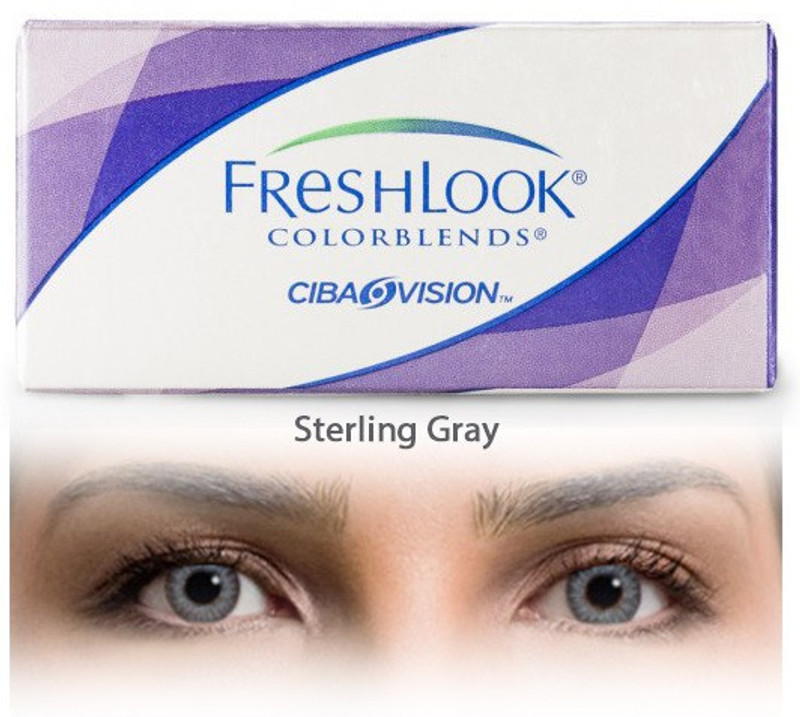 Ciba Vision FreshLook COLORBLENDS Sterling Gray by Visions India Monthly(-5.25, Colored Contact Lenses, Pack of 2) Ciba Vision FreshLook COLORBLENDS Sterling Gray by Visions India Monthly(-5.25, Colored Contact Lenses, Pack of 2)