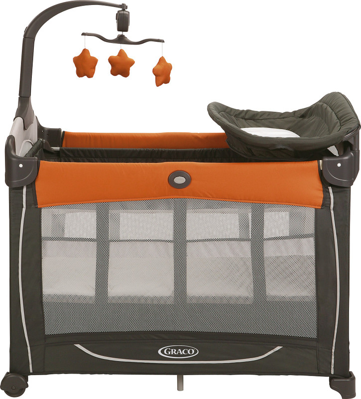 Graco Pack 'n Play Element Playard with Stages - Tangerine Cot(Multicolor)