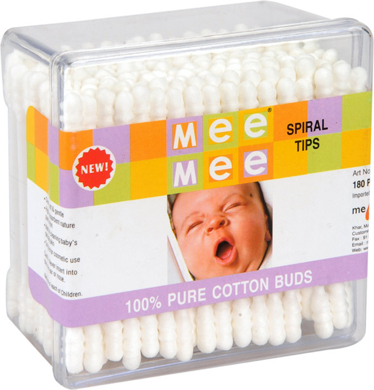 MeeMee Cotton Buds with Spiral Tips MM-1438(180 Units)