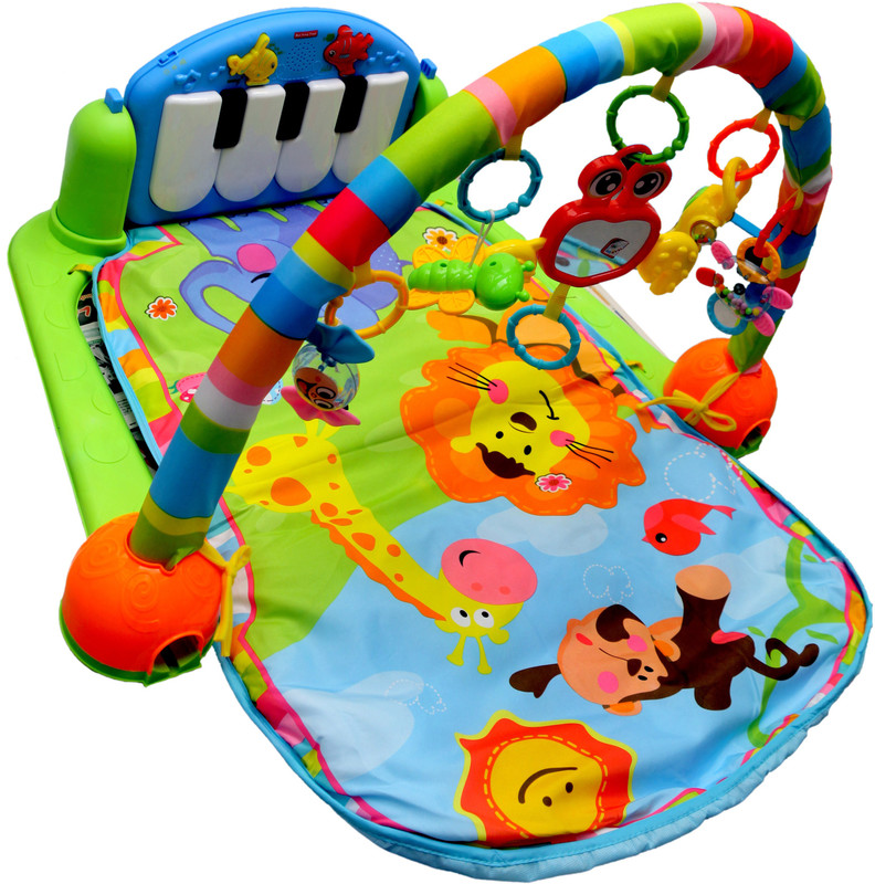 Bubble Hut Baby Grow Multifunction Soft Baby Play Mat Activity Piano Pedal Pay Gym(Multicolor)