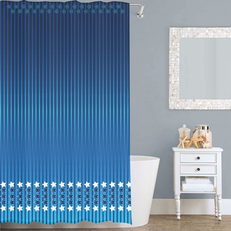 Right 213 Cm 7 Ft Polyester Shower Curtain Single Curtain