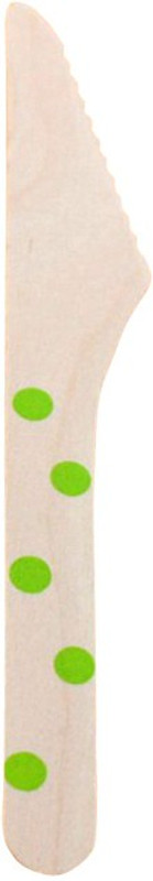 FUNCART Polka Dot Cutlery Utensil Wood Table Knife Set(Pack of 10)
