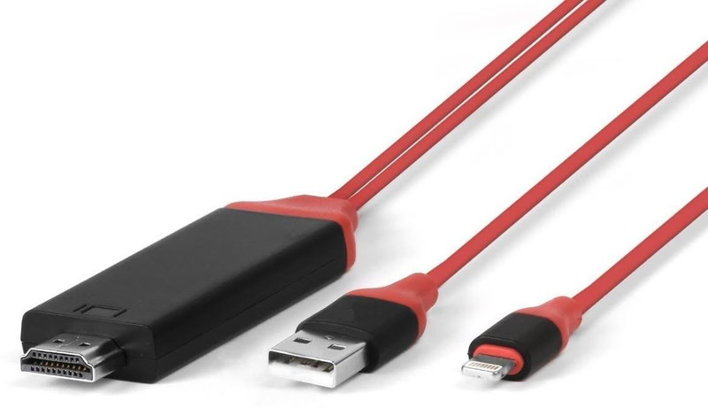 ROQ Lightning MHL To HDTV Cable HDMI Cable(Black, Red) RS.2199 (81.00% Off) - Flipkart