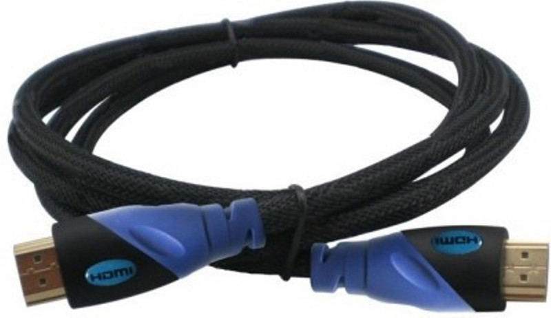 HashTag Glam 4 Gadgets HT HDMI NYLON BREADED 1.5M HDMI Cable(Compatible with Mobile, Laptop, Tablet, Mp3, Gaming Device, Black)