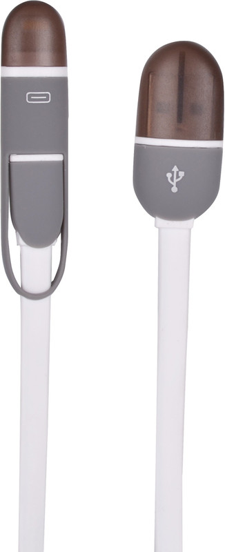 LETS ENJOY DC-01 2 IN 1 MICRO USB & iOS 9 Sync & Charge Cable(White) RS.249 (74.00% Off) - Flipkart