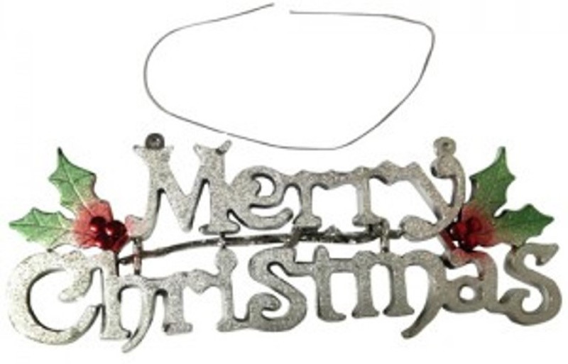Funcart Multicolor Merry Christmas Silver Letter Board Hanging d�cor - 10 g Funcart Multicolor Merry Christmas Silver Letter Board Hanging d�cor - 10 g