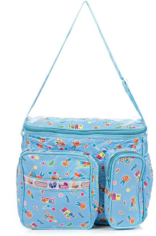 Walletsnbags Twin Pocket Baby Messenger Diaper Bag(Blue)