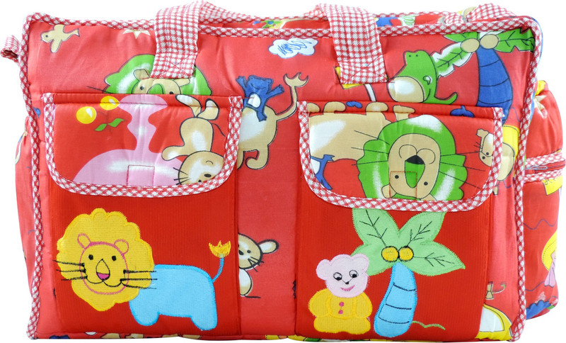 Ole Baby Multi Utility Jumbo Embroidery Picnic Print Tote Diaper Bag(Multicolor)