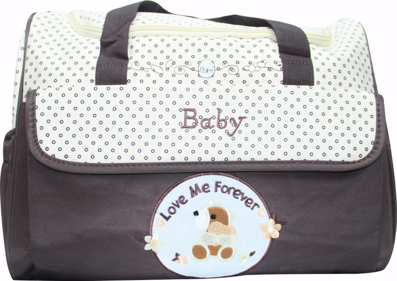 Kiwi Brown Mini Polka Dots Diaper Bag(Multicolor)