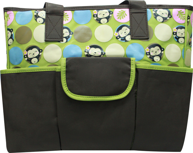 Kiwi Monkey Print Diaper Bag(Multicolor)