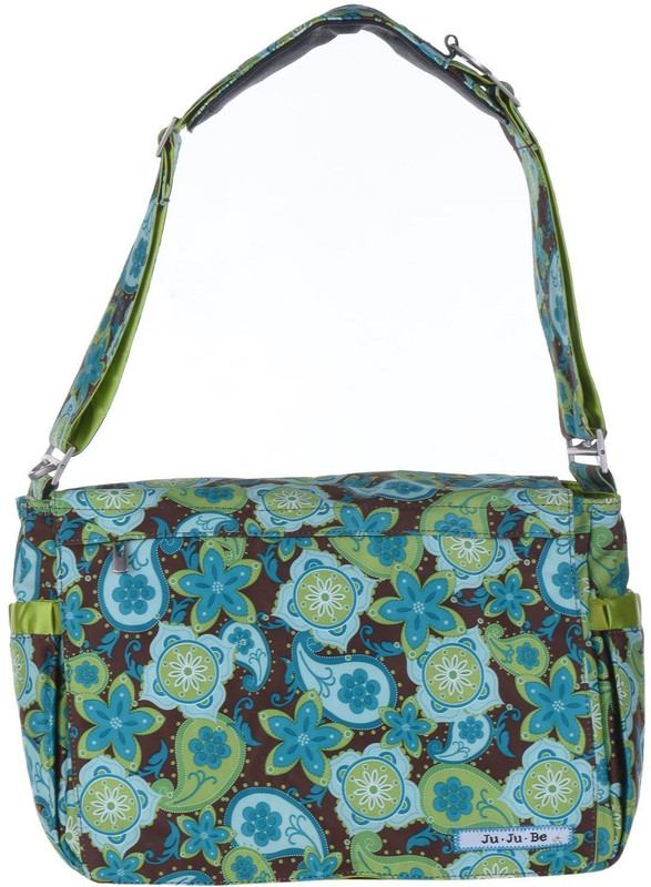 Jujube Drip Drops Messenger Diaper Bag(Green, Brown)